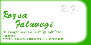 rozsa faluvegi business card